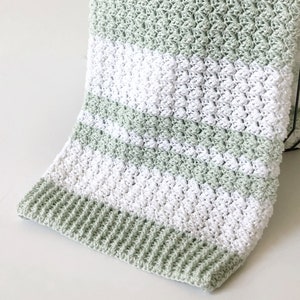 Crochet Sedge Stitch Baby Blanket Pattern image 1