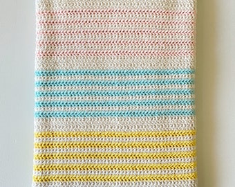 Crochet Bundle Up Stripes Blanket Pattern