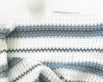 Caron Chunky Cakes Crochet Cluster V-Stitch Blanket - Repeat