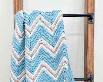 Chevron Squared-Off Chevron Baby Blanket