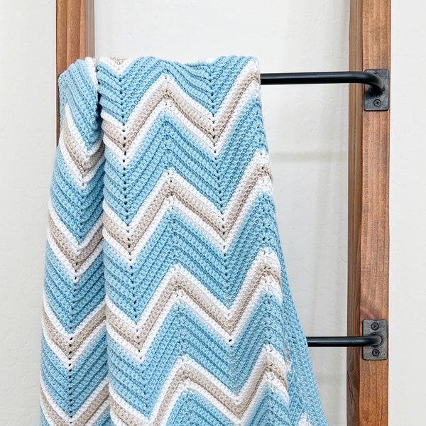 Chevron Squared-Off Chevron Baby Blanket