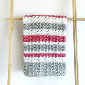 Crochet Sedge Stripes Baby Blanket Pattern