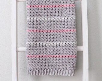 Crochet Mixed V-Stitch Baby Blanket Pattern