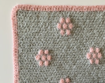 Crochet Hygge Flower Puffs Baby Blanket Pattern