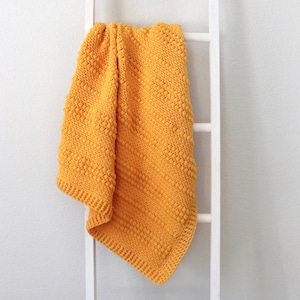 Crochet Gold Puffs Baby Blanket Pattern