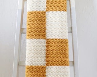 Modified HDC Half Stripe Crochet Blanket Pattern