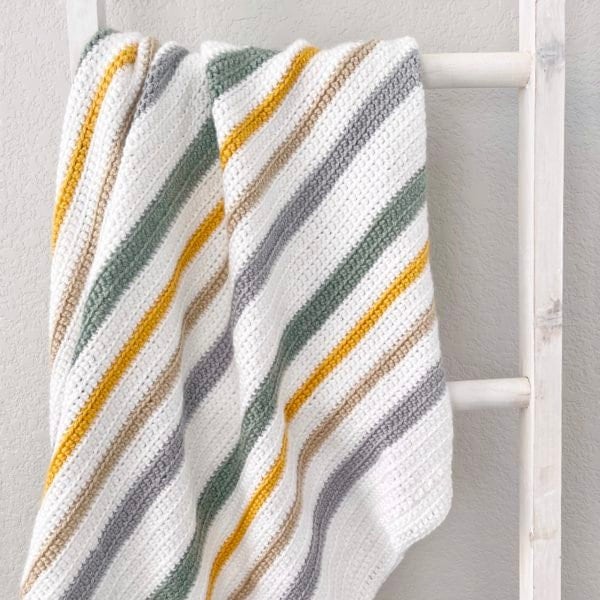 Crochet Safari Stripes Baby Blanket