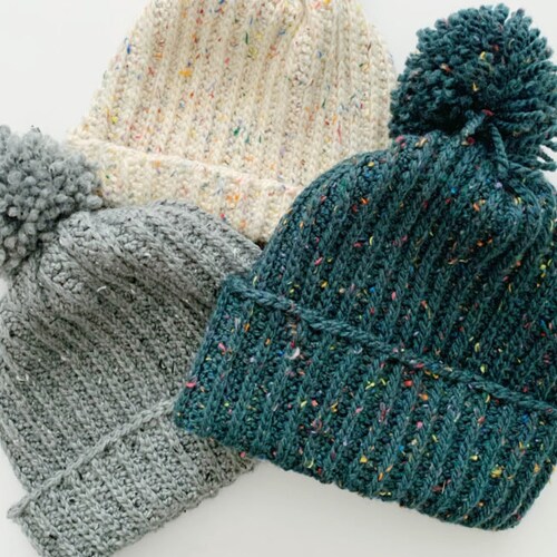 Beginner Crochet Pom Pom Hat Pattern Etsy