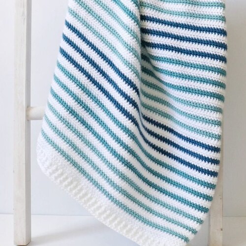 Beginner Linen Stitch Baby Blanket Crochet Baby Afghan Easy Etsy