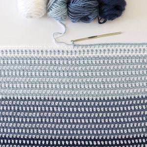 Crochet Country Blues Baby Blanket Pattern image 3