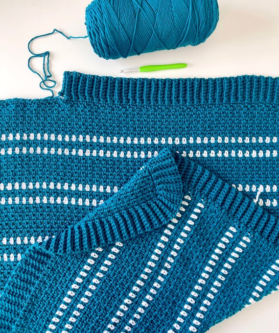 Crochet modern store moss stitch blanket