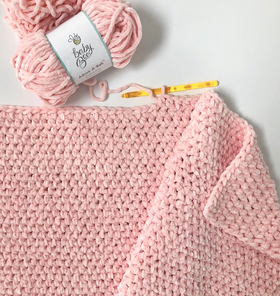 Easy Chunky Crochet Velvet Blanket Pattern Etsy Canada