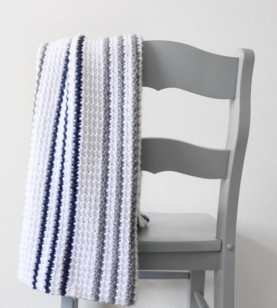 Modern moss stitch blanket clearance