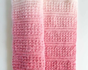 Crochet Caron Halo Double Ombre Baby Texture Blanket