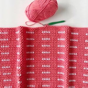 Crochet Bundle Up Modern Dash Baby Blanket Pattern image 2
