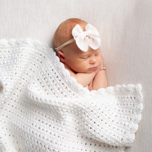 Cobertor de bênção de crochê da bebê Kate