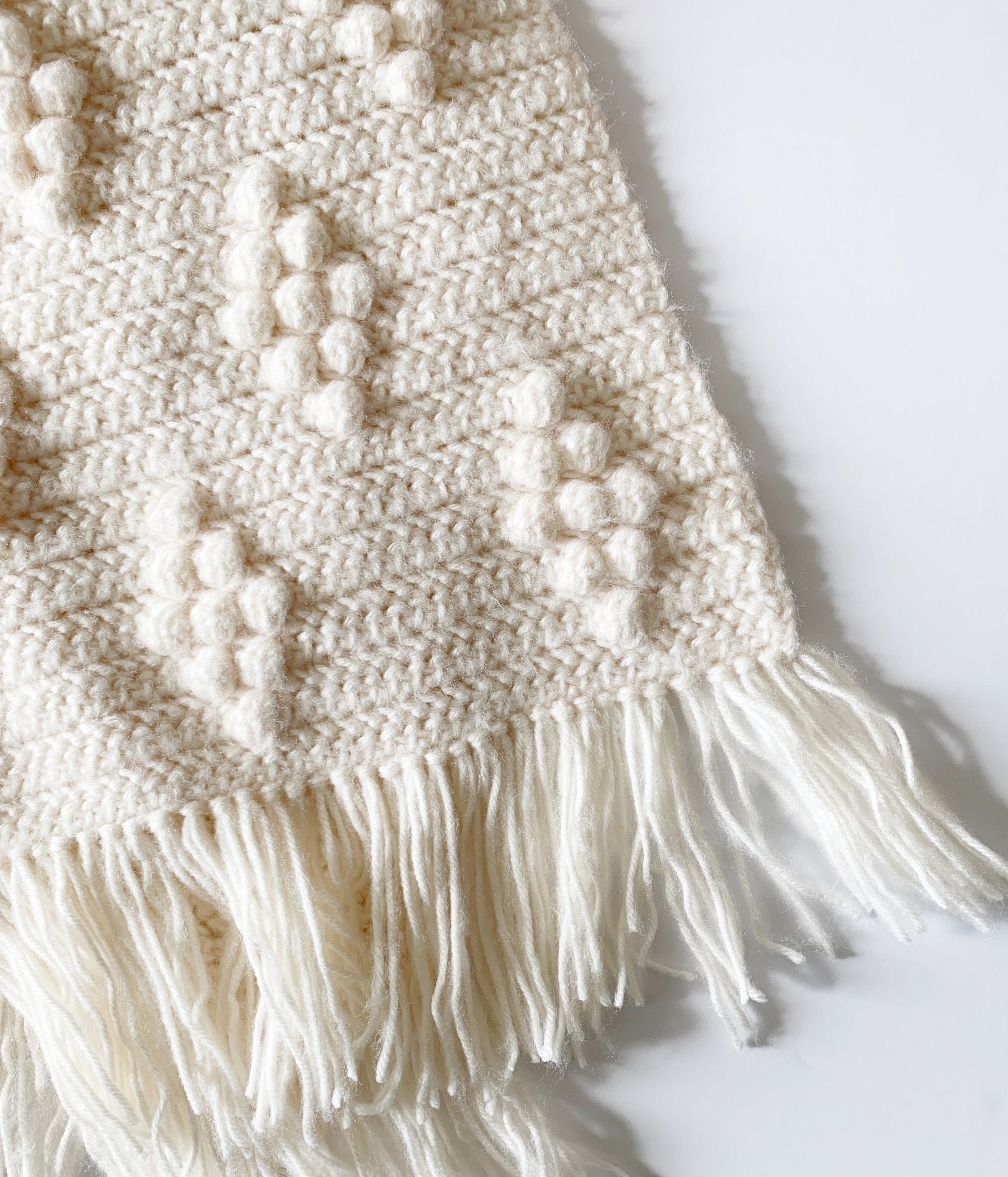 Crochet Diamond Bobble Blanket Pattern Etsy