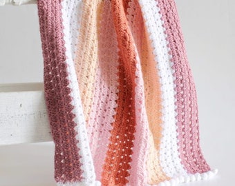 Crochet Modern Boho Granny Blanket Pattern