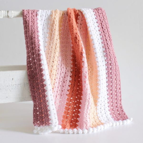 Crochet Modern Boho Granny Blanket Pattern