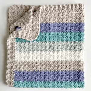 Crochet Sea Stripes Baby Blanket Pattern image 2