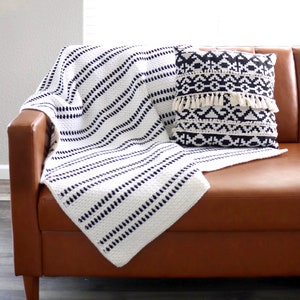 Crochet Modern Moss Stitch Blanket Pattern