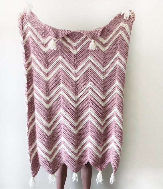 Pink chevron throw hotsell