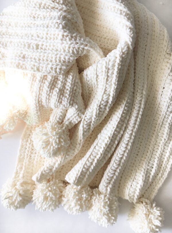 Crochet Pom Pom Blanket Pattern Etsy