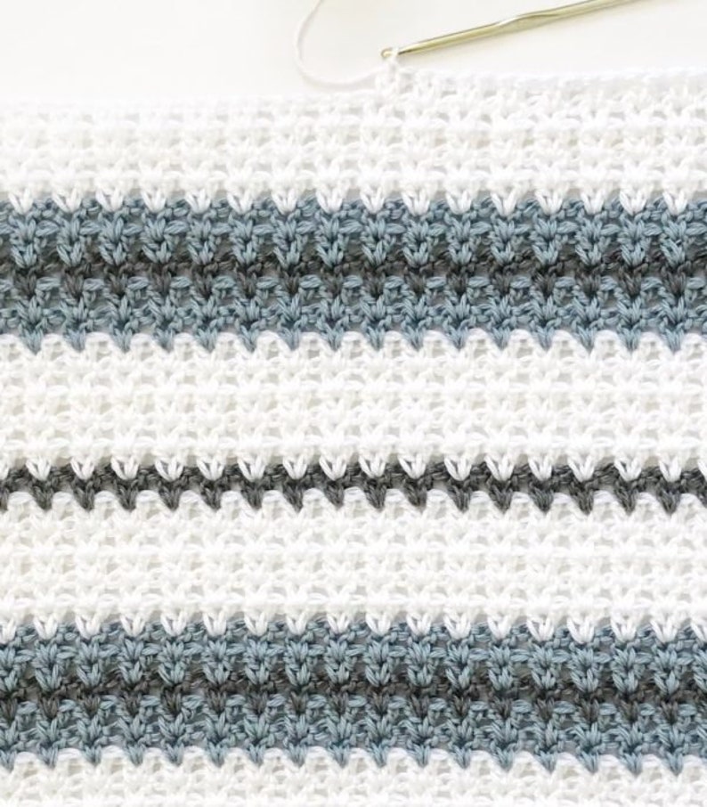 Modern Double Crochet V-Stitch Blanket Pattern image 3