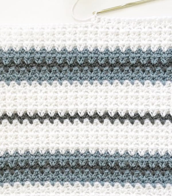 Modern Double Crochet V stitch Blanket Pattern Etsy Canada