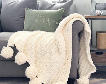 Crochet Pom Pom Blanket Pattern