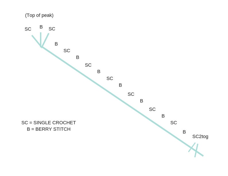 Crochet Berry Chevron Baby Blanket Pattern image 6