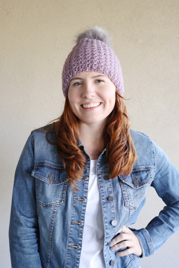 Annie's Purple Crochet Hat - Etsy Australia