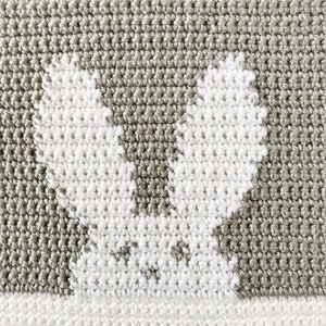 Crochet Modern Bunny Lovey Blanket Pattern image 2