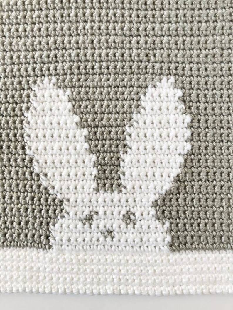 Crochet Modern Bunny Lovey Blanket Pattern image 2