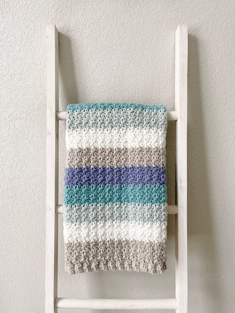 Crochet Sea Stripes Baby Blanket Pattern image 3