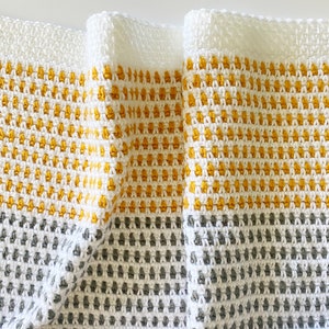 Crochet Fall Colors Moss Stitch Blanket Pattern image 4