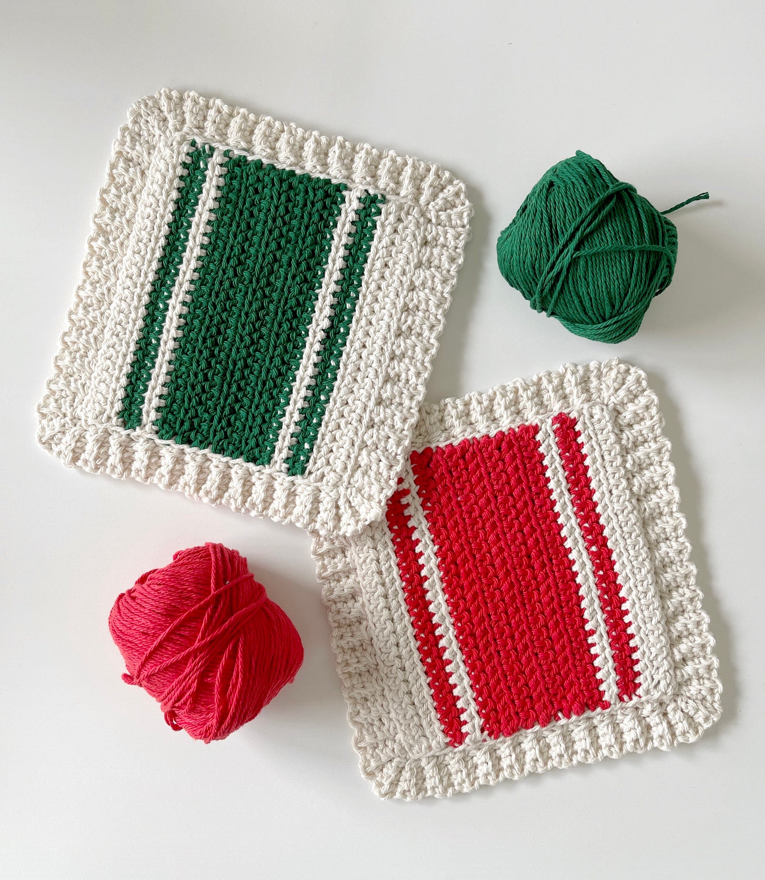 Simple Spring Crochet Cotton Dishcloths - Daisy Farm Crafts