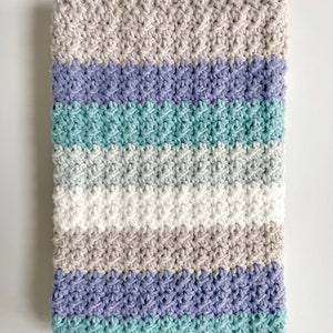 Crochet Sea Stripes Baby Blanket Pattern image 4