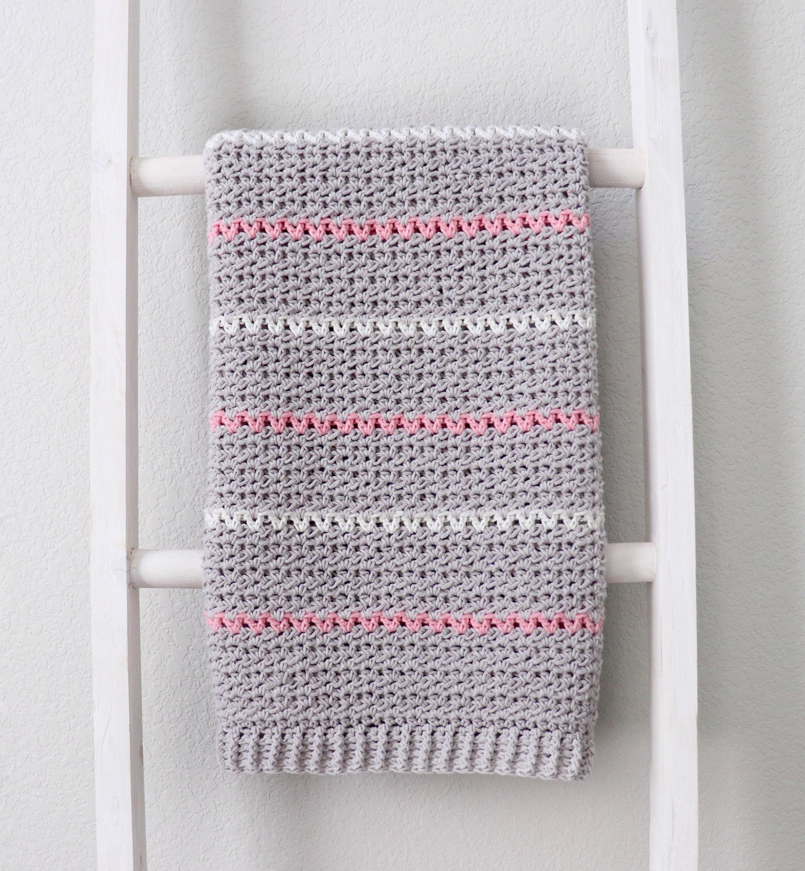 Crochet Mixed V-stitch Baby Blanket Pattern - Etsy, image size:2774x3000