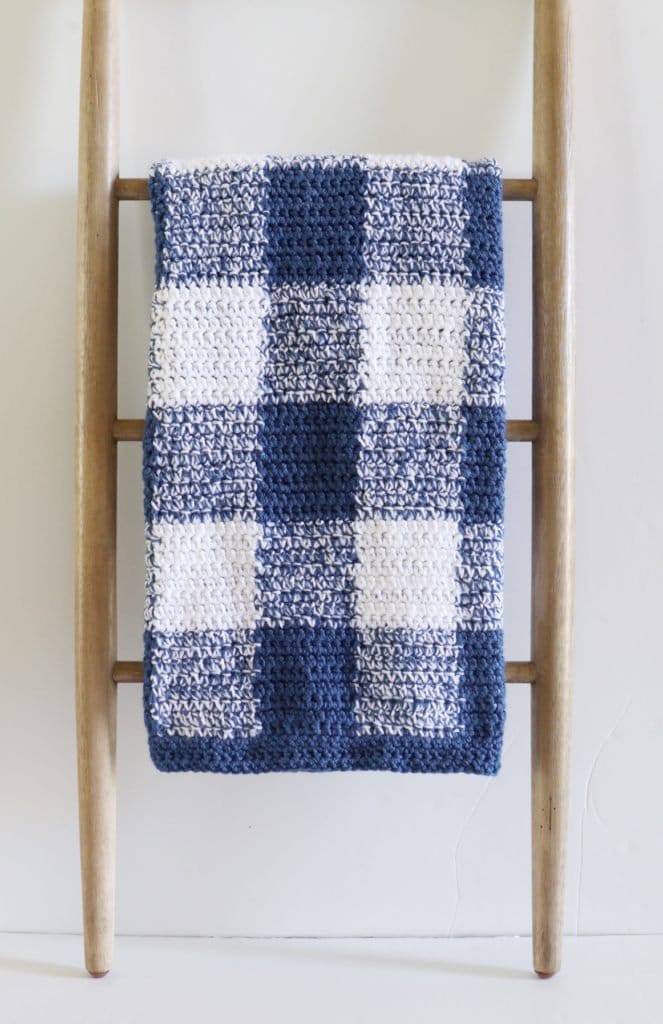 Swaddle Blanket Gingham Navy main image 1