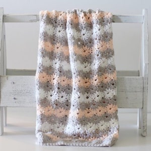 Crochet Petal Stitch Baby Blanket Pattern Etsy Canada