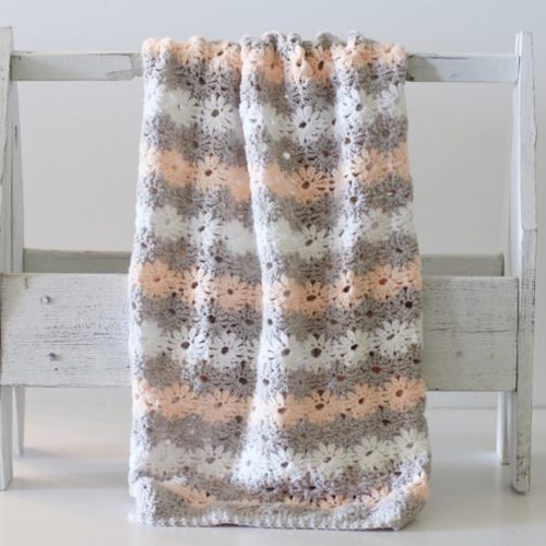 Crochet Pattern Rose Field Baby Blanket PDF Instant Download Etsy