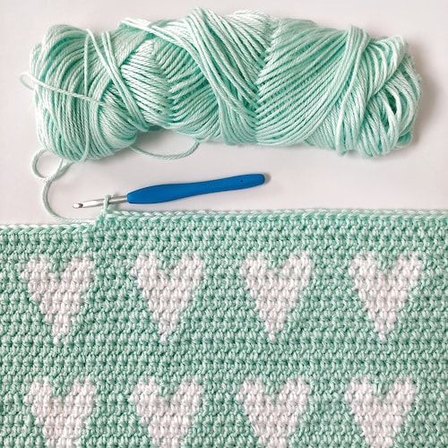 LITTLE LOVE Baby Blanket Crochet Blanket Pattern Filet Etsy