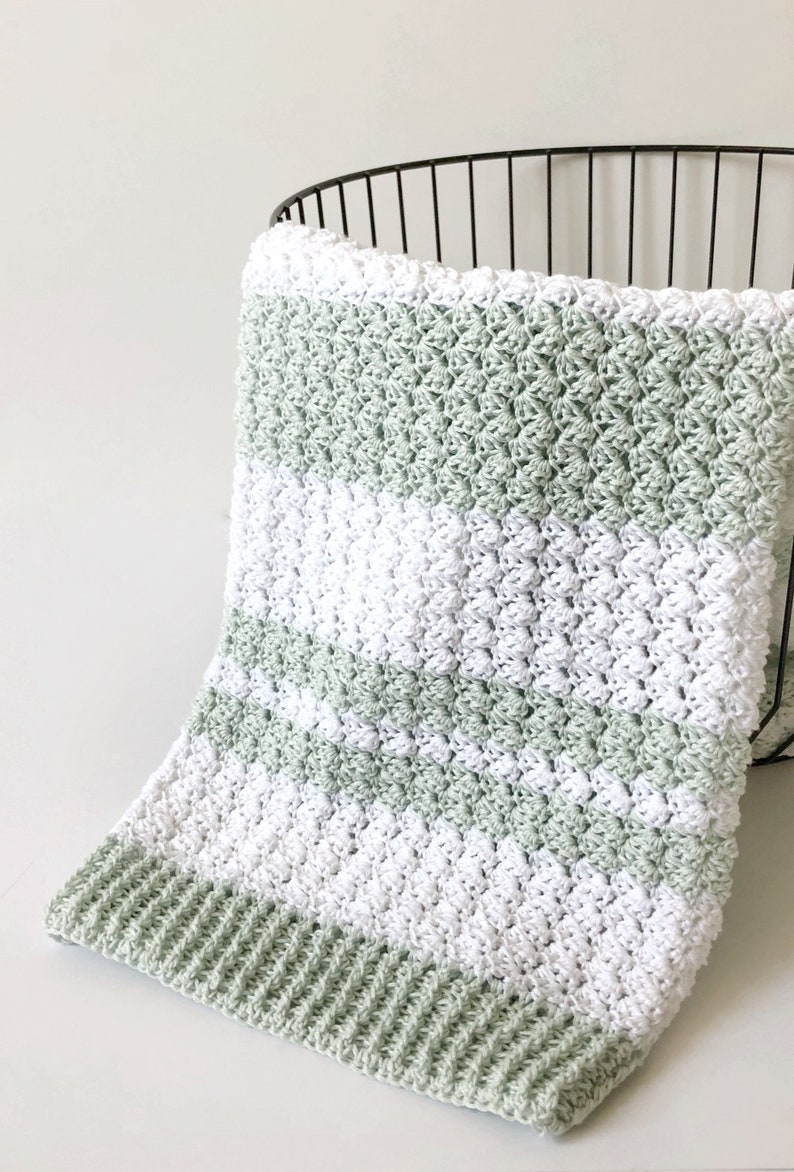 Crochet Sedge Stitch Baby Blanket Pattern image 1