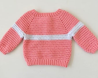 Crochet Simple Stripe Pullover