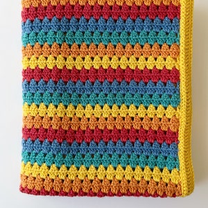 Crochet Rainbow Modern Granny Blanket Pattern