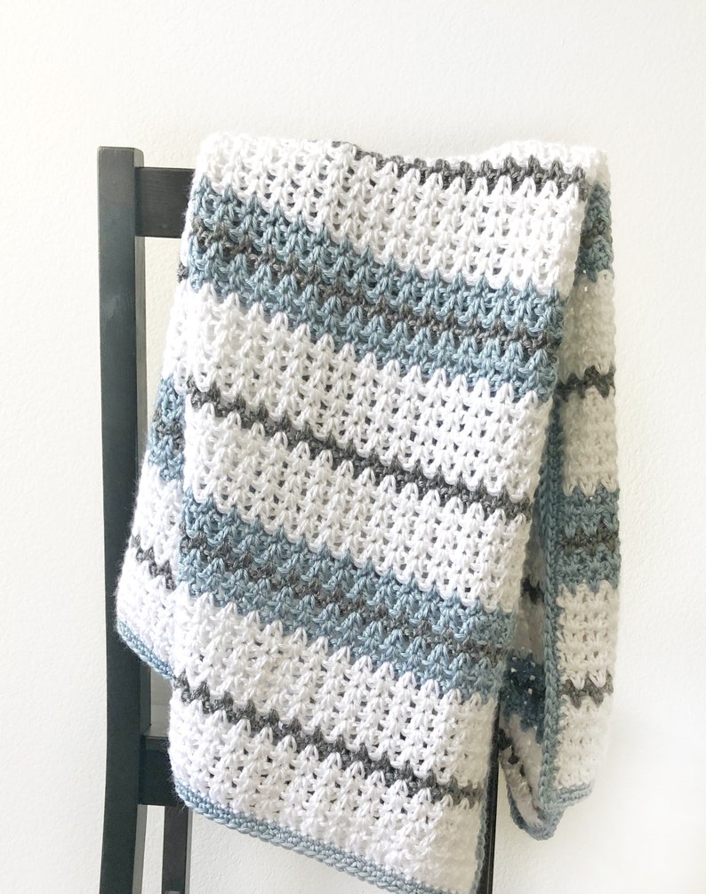 Modern Double Crochet V-Stitch Blanket Pattern image 2