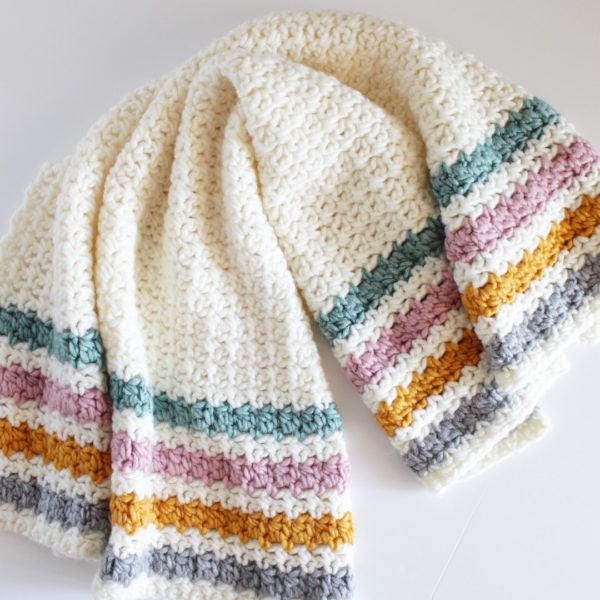 Crochet Even Berry Stitch Blanket Pattern