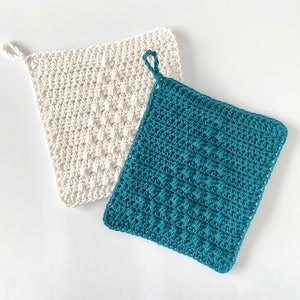 Crochet Christmas Tree Puff Hot Pad Pattern