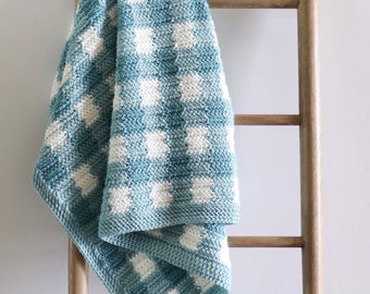 Herringbone DC Gingham Blanket Pattern